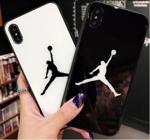 

luxury phone cases tempered glass back cover fashion designer black white protector for iphone x xs xr xs max 6 6s 6plus 7 7p 8 plus