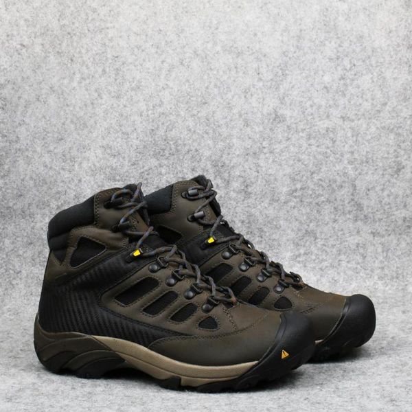 

men outdoor hiking boots mens cowhide leather breathable anti-skidding hunting trekking moutain shoes working boots plus size
