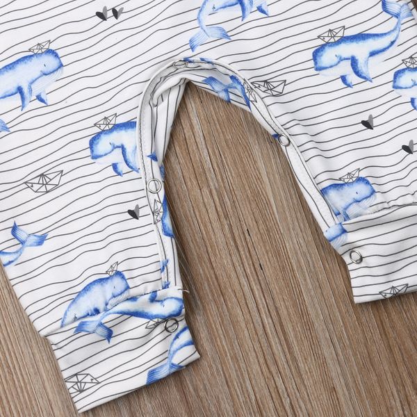 

new infant baby boy whale clothes romper jumpsuit summer outfits, Blue