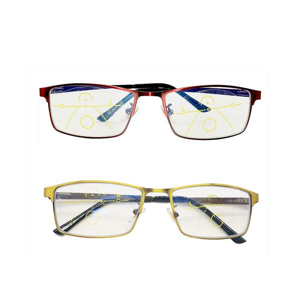 

intelligent zoom progressive reading glasses half-frame commercial presbyopia anti-blue-ray spectacles