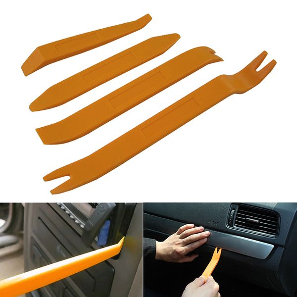 

pro 4pcs orange abs automobile audio door clip panel trim dash auto radio removal pry tools set car panel removal tool hot