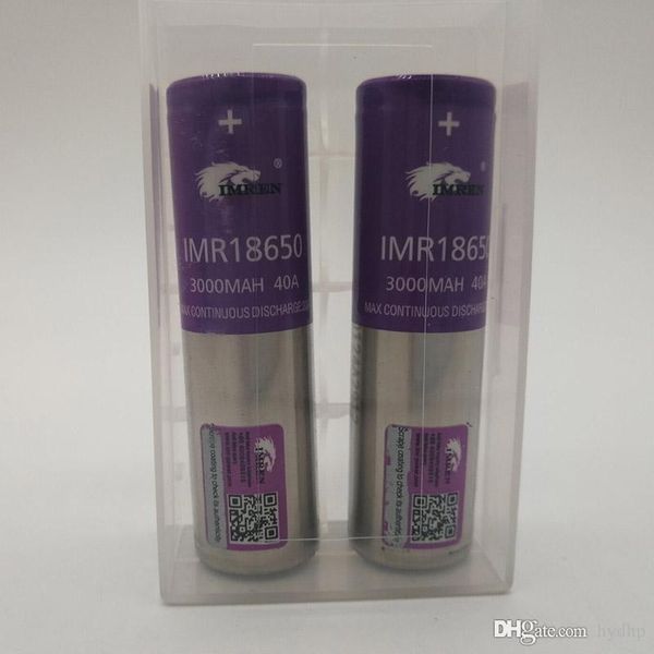 

100% высокое качество imr 18650 аккумулятор 3000 мач 3.7 в 40a 18650 аккумуляторы литиевые аккумуляторы fedex ибп бесплатная доставка