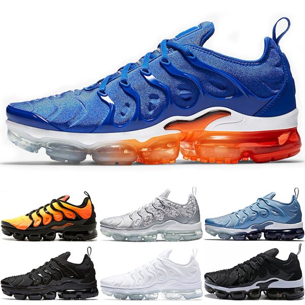 

Nike Air Vapormax TN Plus Max Sneaker Мужчины Женщины Кроссовки Сансет Тройной Черный Белый Сереб