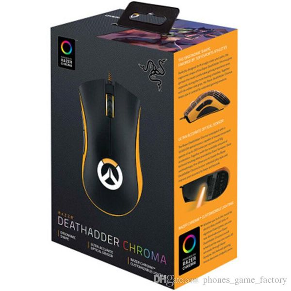 

Factory direct sell razer game mouse with Photoelectricity dpi 6400dpi mice mouse with retail package wired control mouse