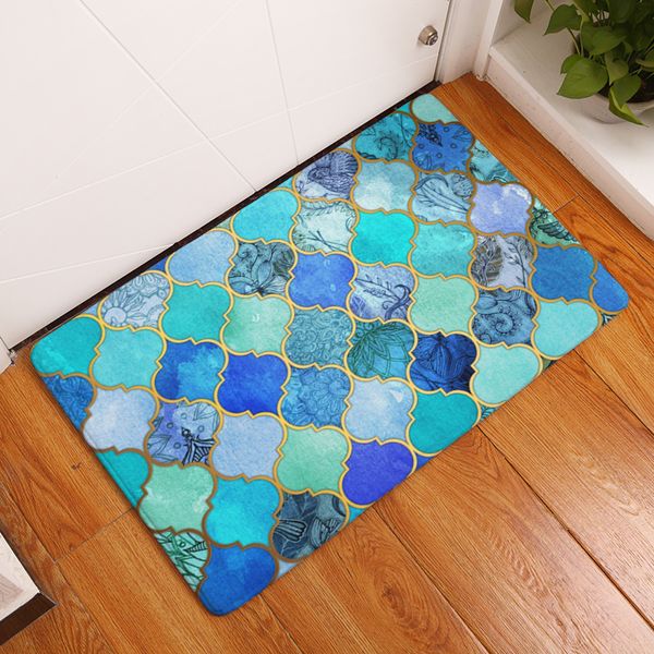 

new anti-slip carpets fashion ideas color geometry print mats bathroom floor kitchen rugs 40x60 or 50x80cm