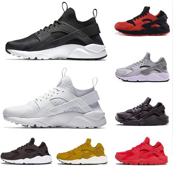 

huarache 1.0 4.0 sport shoes run ultra se mens classic designer shoes trainer triple black red pink lightweight athletic sport sneakers