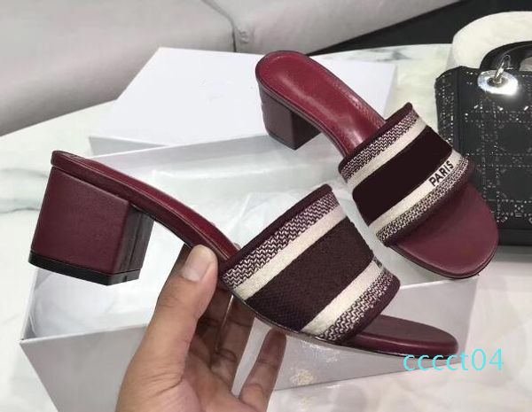 

dazzle flowers women sandals designer slippers high heels embroidery sandal brocade slipper flip flops striped beach causal slipper ct04, Black