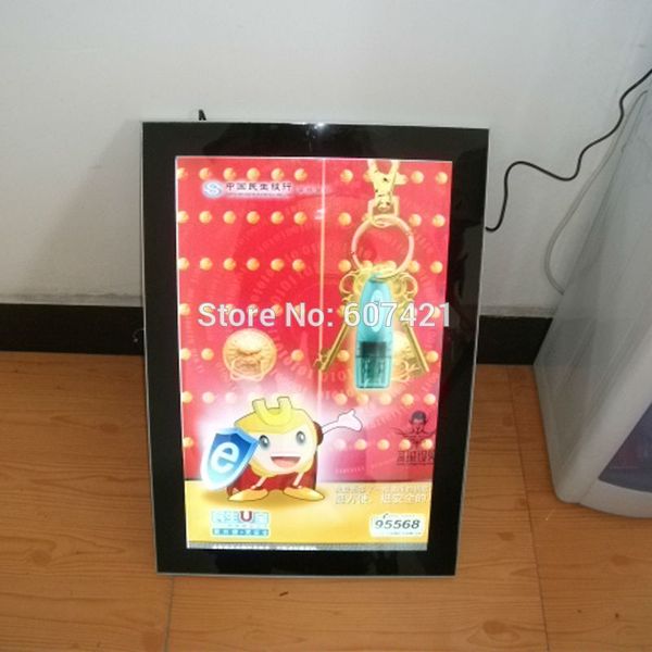 

a4 dual sided aluminum illuminated led light box ,magnetic sign menu light pocket for cafe,tea,l,restaurant