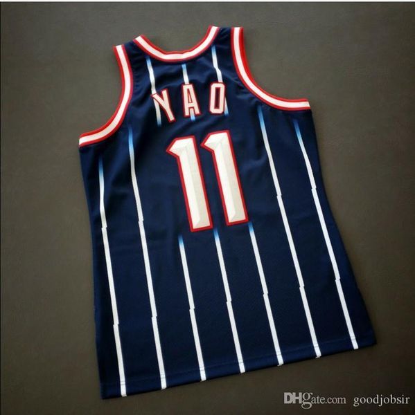 

пользовательские мужчины молодежные женщины урожай яо мин mitchell ness 02 03 college basketball джерси размер s-4xl или настраиваемое любое, Black