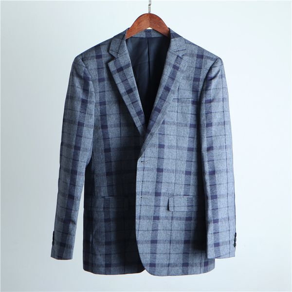 

мужской пиджак 2020 весна тонкий срез повседневный тонкий большой клетчатый пиджак, White;black