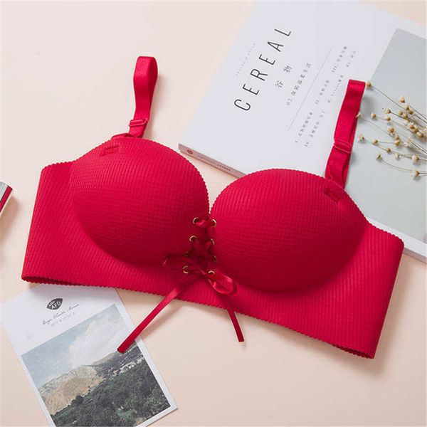 

femme lingeries push up bra sexy нажмите бесшовный бюстгальтер накаляет soutien ущелья bh регулируемого женский lingerie супер бретельки wom, Red;black