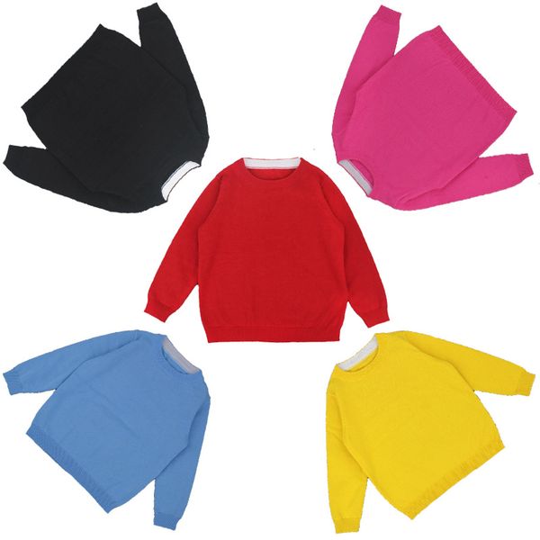 

korean-style spring and autumn childrenswear men and women children cotton candy color sweater children long sleeve thin sweater, Blue