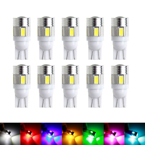 20шт автомобиль T10 168 194 T10 W5W 921 светодиодные лампы Super Bright 5630 10smd светодиодная лампа для бокового маркера дверной клин номер Номер лицензии Резервное копирование 12V