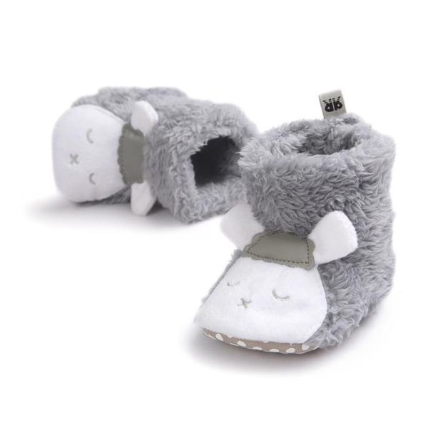 

newborn boys girl shoes children winter boots winer warm thick baby first walkers infant cute sheep soft baby slipper crib shoes