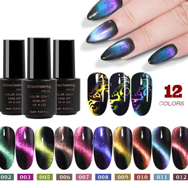

5d nail gel charming beautiful safe magnetic novel creative 5d nail gel polish cateye for ladies women girls, Red;pink