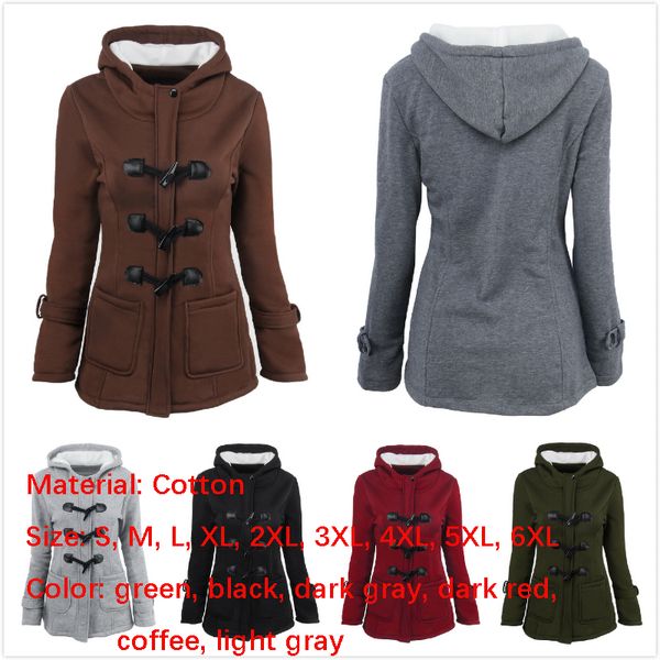 

женское средний и лонг с капюшоном смешанной пальто зимы, Tan;black