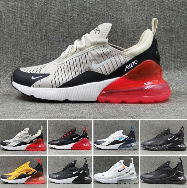 

270 air men women running shoes 27c bred black white volt platinum tint p blue mens max trainer breathable sports sneakers, White;red