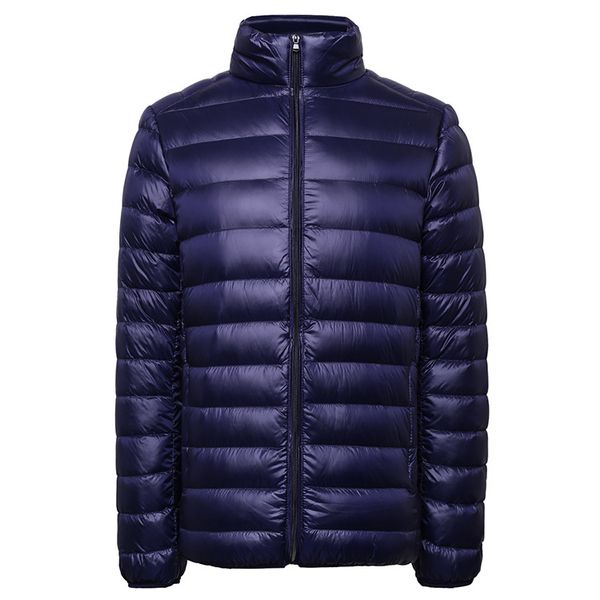 

2018 autumn and winter new style thin-stand collar down jacket ultra-thin slim fit warm zipper cardigan coat, Black