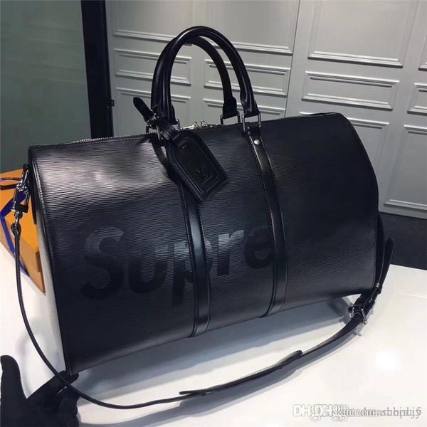 

45*27*20cm travelling bag reticule backpack handbag outdoor sport bags men women original material with box authentic black red quality