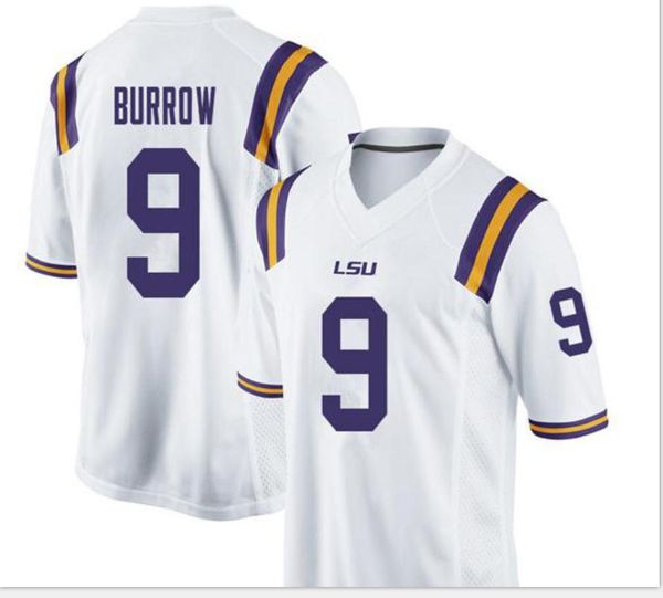 

custom men youth women lsu tigers joe burrow #9 football jersey size s-5xl or custom any name or number jersey, Black