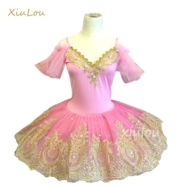 

pink professional ballet tutu adulto kids child girl ballerina dress ballet costumes kids child girl dance costumes, Black;red