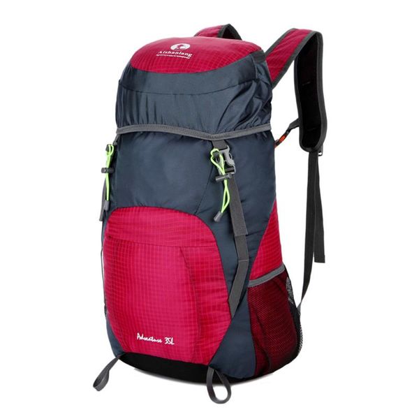 

fashion outdoor color nylon portable folding backpack travel bag 45l casual anti theft school bag mochila dropshipping 2020 red