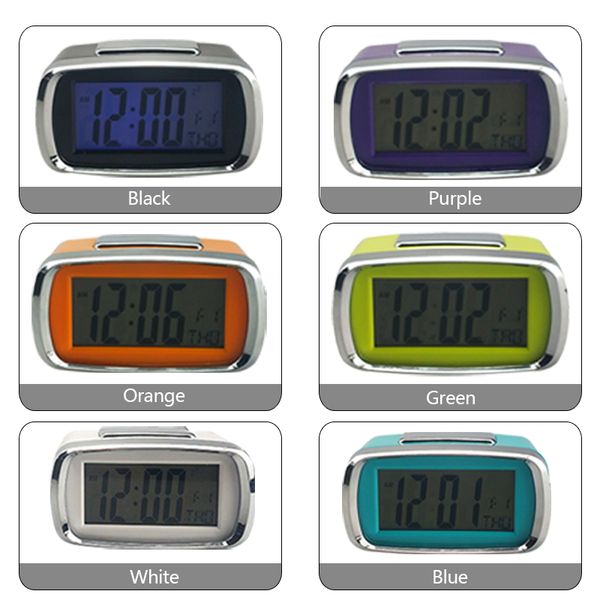 

candy color digital alarm clock smart lcd night light display clock snooze fuction student bedroom desk table clocks