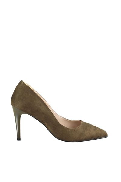 

trendyol green suede women 's heels shoes takaw20to0028, Black
