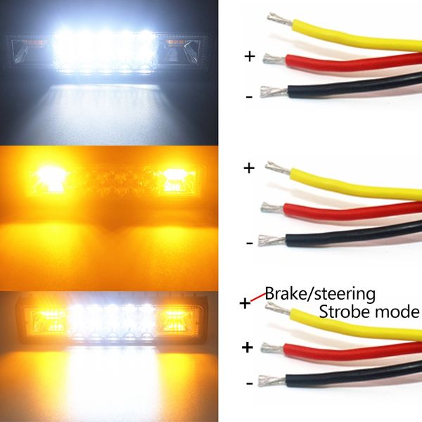 

1pcs/2pcs 48w strobe flash work lamp led light bar offroad 4x4 atv suv universal