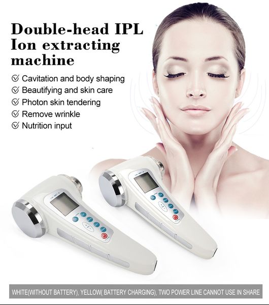 

7 led pn ultrasound galvanic ion facial body massager ion skin pores cleaning skin rejuvenation wrinkle removal, Black;white