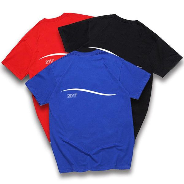 

wave striped print mens womens design t-shirts streetwear paris lovers summer crew neck tshirts brand teenagers short sleeve t-shirts, White;black