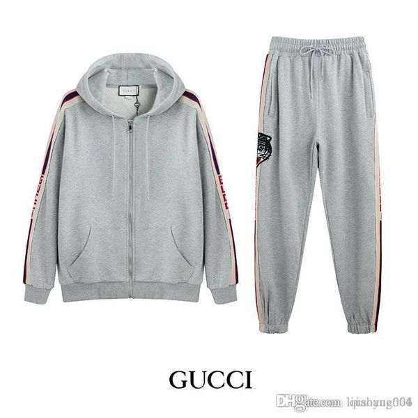 

De igner de ign cla ic fa hion xx 13 gucci 13 port wear hooded weat hirt europe and the united tate 8 letter hooded men and women, Gray