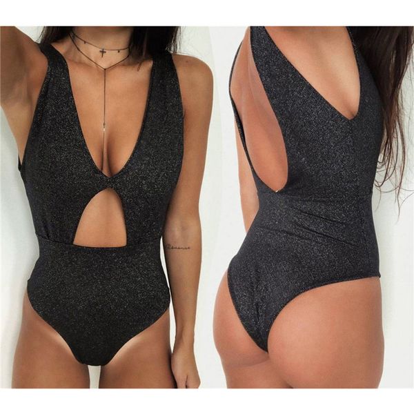 

women one-piece jumpsuit summer beach swimsuit bikini bodysuit women bodycon jumpsuit summer hollow out rompers bodysuit