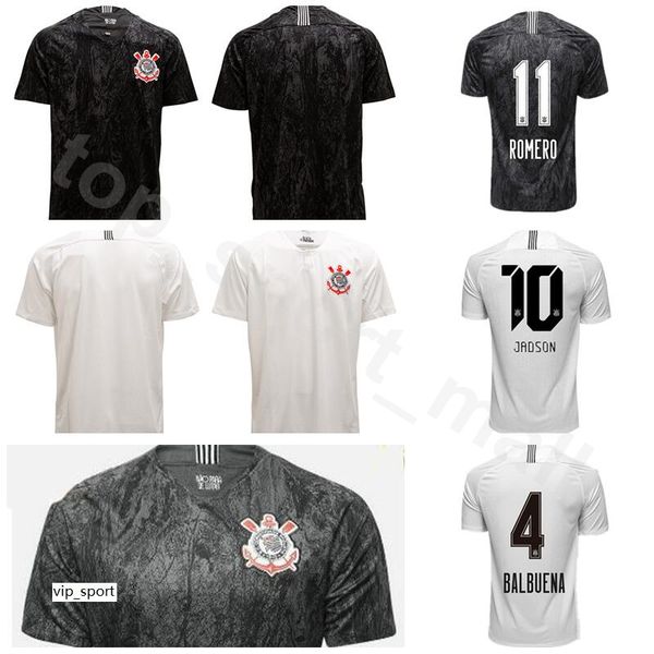 

FC Corinthian Paulista 2018 2019 Soccer 4 Fabian Balbuena Jersey Men 11 Angel Romero 10 Jadson Rodrigues da Silva Football Shirt Kit Club