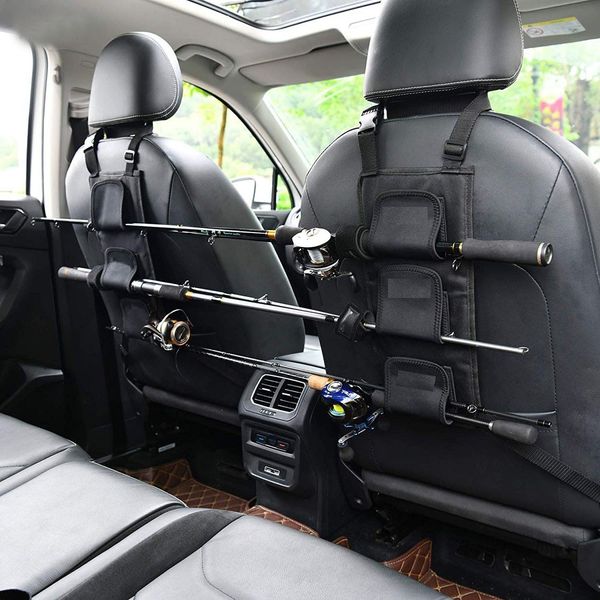 

2019 fishing vbc fishing rod holder carrier for vehicle backseat holds 3 poles suitable for car most models tackle tool