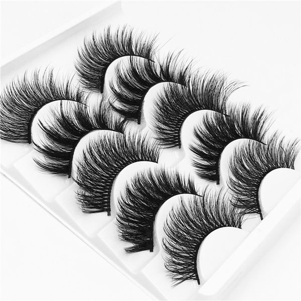 

iflovedekd fake eyelashes natura 5 pairs mink eyelashes mink fluffy box lashes