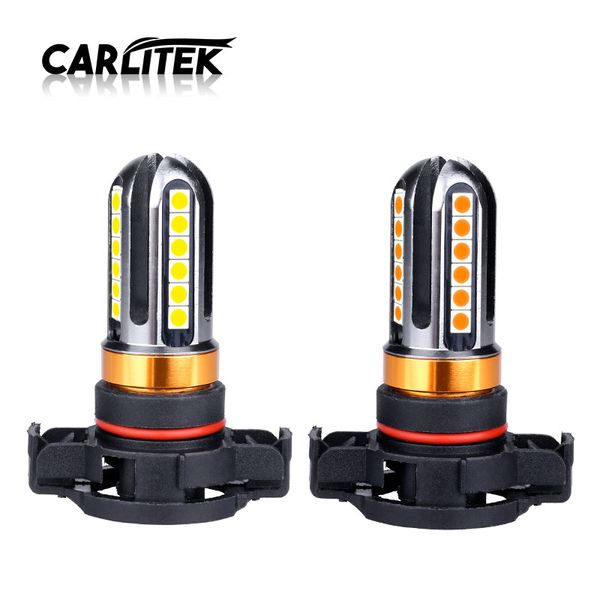 

2pcs carlitek 24smd-3030 p13w psx26w py24w psx24w car front drl auto anti fog lights white yellow dc12-24v super bright