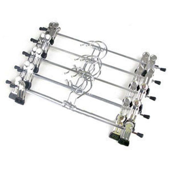 

1pcs/lot new hangers for clothes stainless steel clip stand hanger pants skirt kid clothes adjustable pinch grip cabide