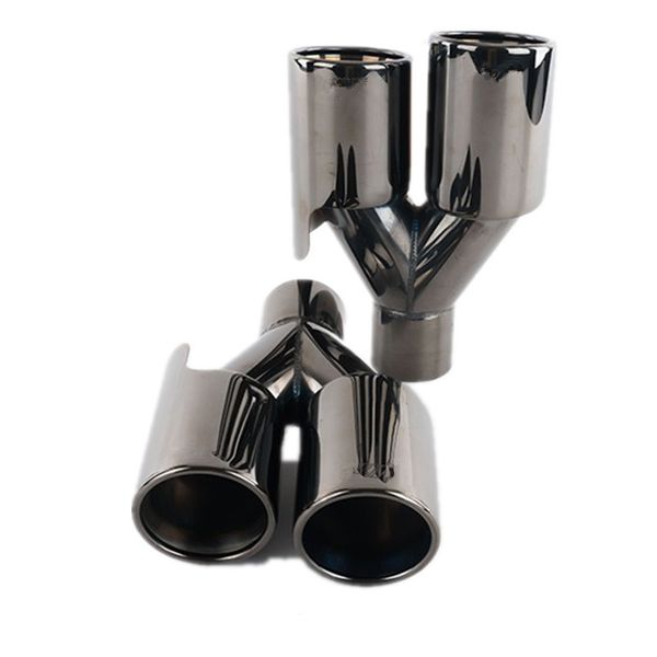 

1 piece titanium black 60mm inlet m logo performance stainless steel universal exhaust tip car muffler tip car-stying