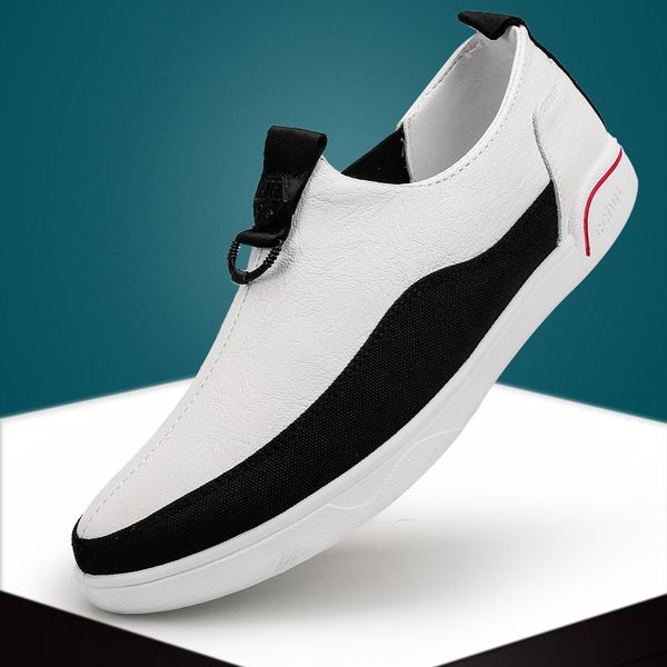 

sports driving shoes men's flat non-slip casual shoes italian flat 2019 korean version of men's pea soft, Black