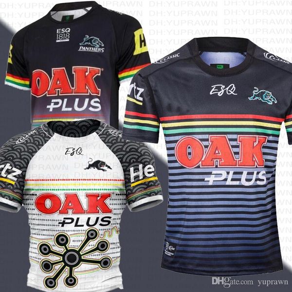 

2019 australia penrith panthers indigenous rugby jerseys 2019 2020 home jersey maillot de rugby marvel national league rugby nrl shirts, Black;gray