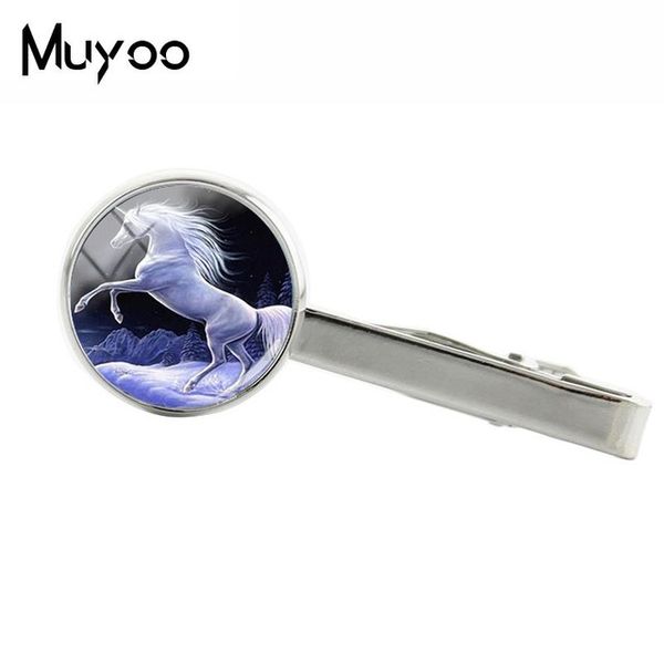 

new unicorn tie clip hand craft p clip silver glass dome cabochon jewelry clips