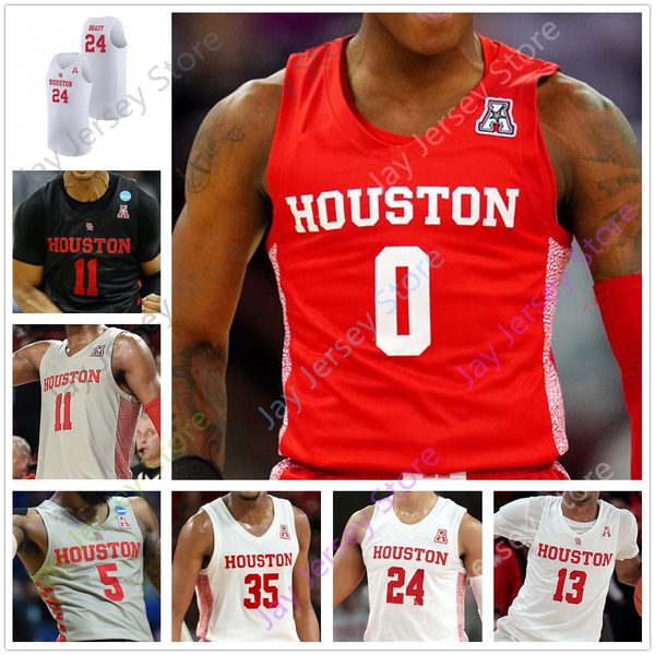 

колледж houtons пумы баскетбол джерси калеб миллс квентин граймс nate хинтон dejon jarreau белый младший sasser дом дамиин дотсон, Black;red