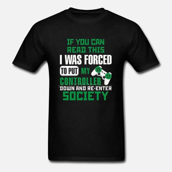 

мужчины футболка если вы можете прочитать эту тенниска для него видео игры смешной tee дешевых мод с короткими рукавами футболки женщин, White;black