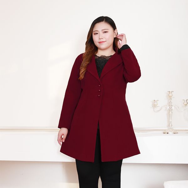 

women trench coats new 2019 spring winter ladies long coats plus over size 6xl female woolen overcoat windbreaker outerwear, Black