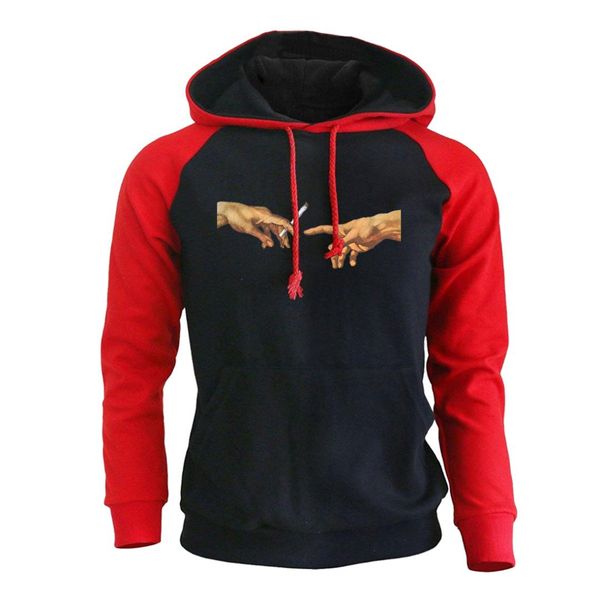 

michelangelo hoodies men harajuku funny art print hoodie man hip hop autumn winter sweatshirt cotton streetwear hoody homme, Black