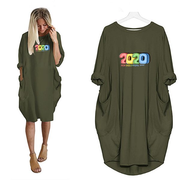 

2020 new arrival fashion women designer dresses casual womens streetwear clothes solid color shirt dress s/s dresses size s-5xl, Black;gray