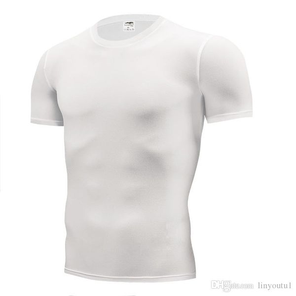 

2020 fashion pure color t-shirt men short sleeve compression tight tshirts shirt s- 4xl summer clothes transportation, White;black