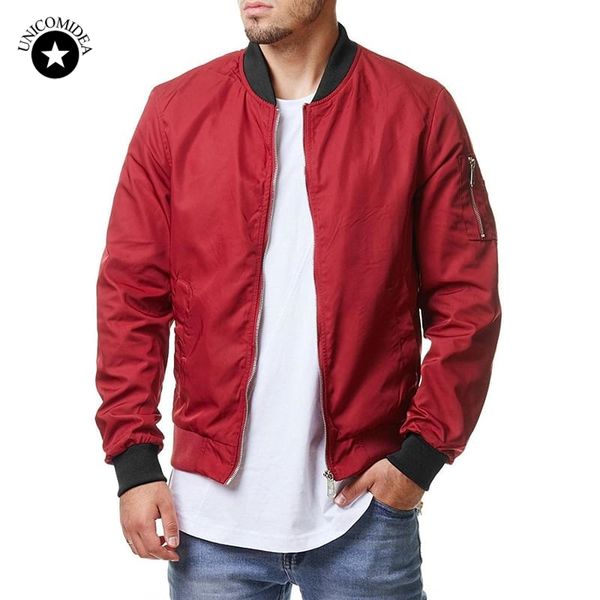 

new brand mens bomber jacket solid color casual thin baseball jackets coat casual streetwear wind breaker jacket overcoat mens, Black;brown