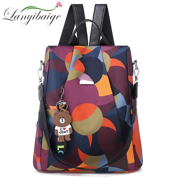 

lanyiabige oxford anti-thief women backpack school bag for teenager girls large capacity shoulder bags travel bags sac a dos